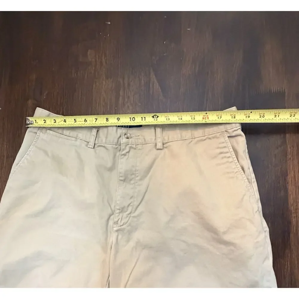 Polo Ralph Lauren Prospect Chino Shorts Mens 38 Khaki Flat Front 100% Cotton